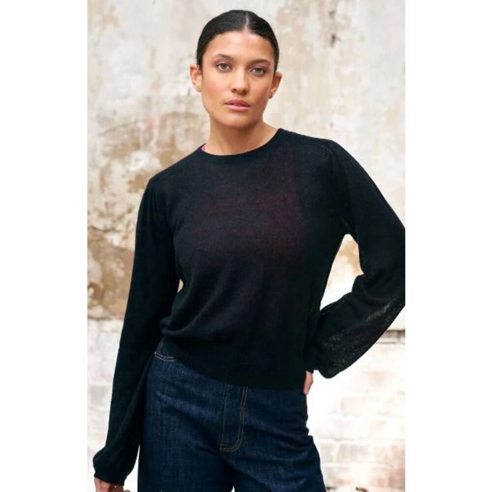 Revolve Jumper1234 Lightweight Balloon Sleeve Alpaca Wool‎ Sweater Jumper